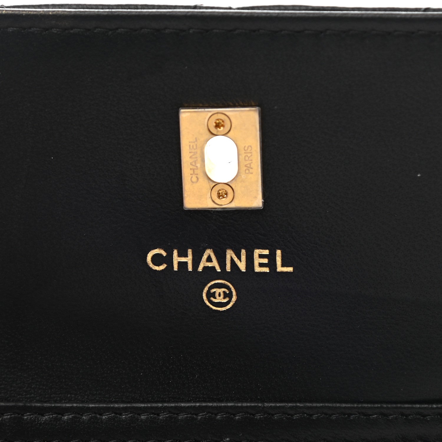 Chanel Lambskin Quilted Pearl Crush Clutch With Chain Black 6 of 8