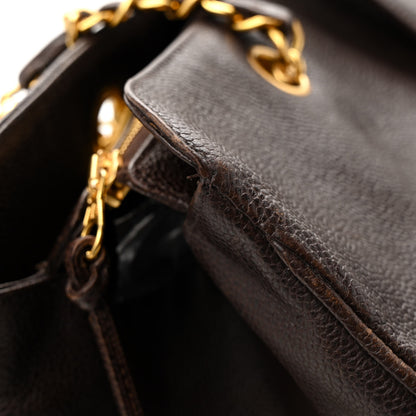 Chanel Caviar XL Weekender Bag Brown 17 of 18