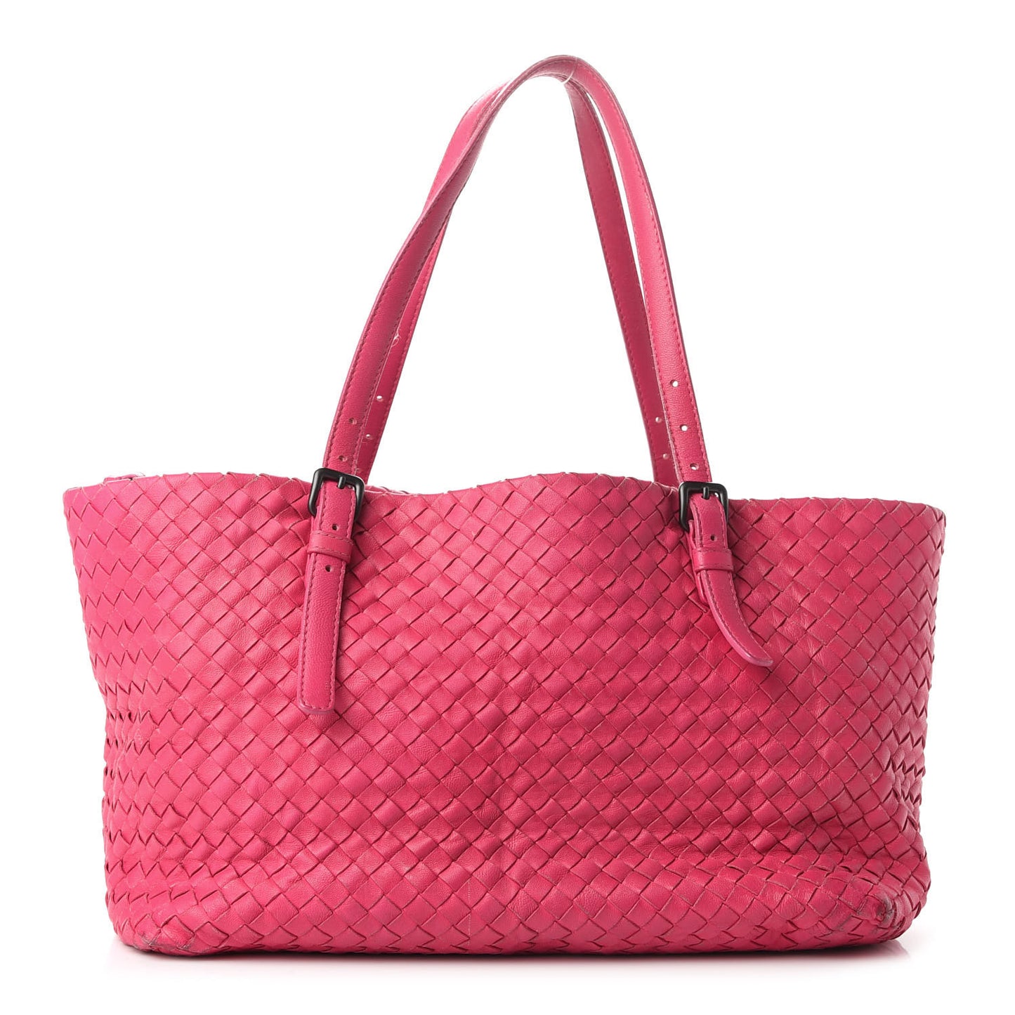Nappa Intrecciato Medium Seamless Tote Fuchsia