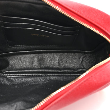 Saint Laurent Grain De Poudre Matelasse Monogram Mini Lou Camera Bag Eros Red 5 of 11