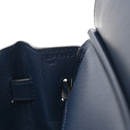 Hermes Evercolor Shoulder Birkin Light 29 Bleu Abysse 7 of 11