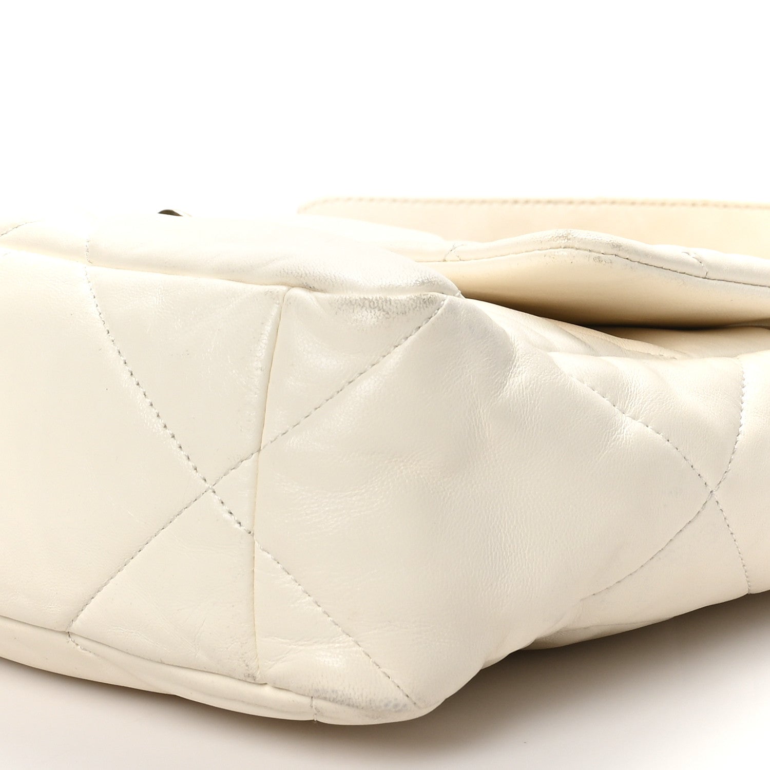 Chanel Lambskin Quilted Large Chanel 19 Flap Light Beige 9 of 10