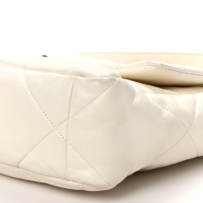 Chanel Lambskin Quilted Large Chanel 19 Flap Light Beige 9 of 10