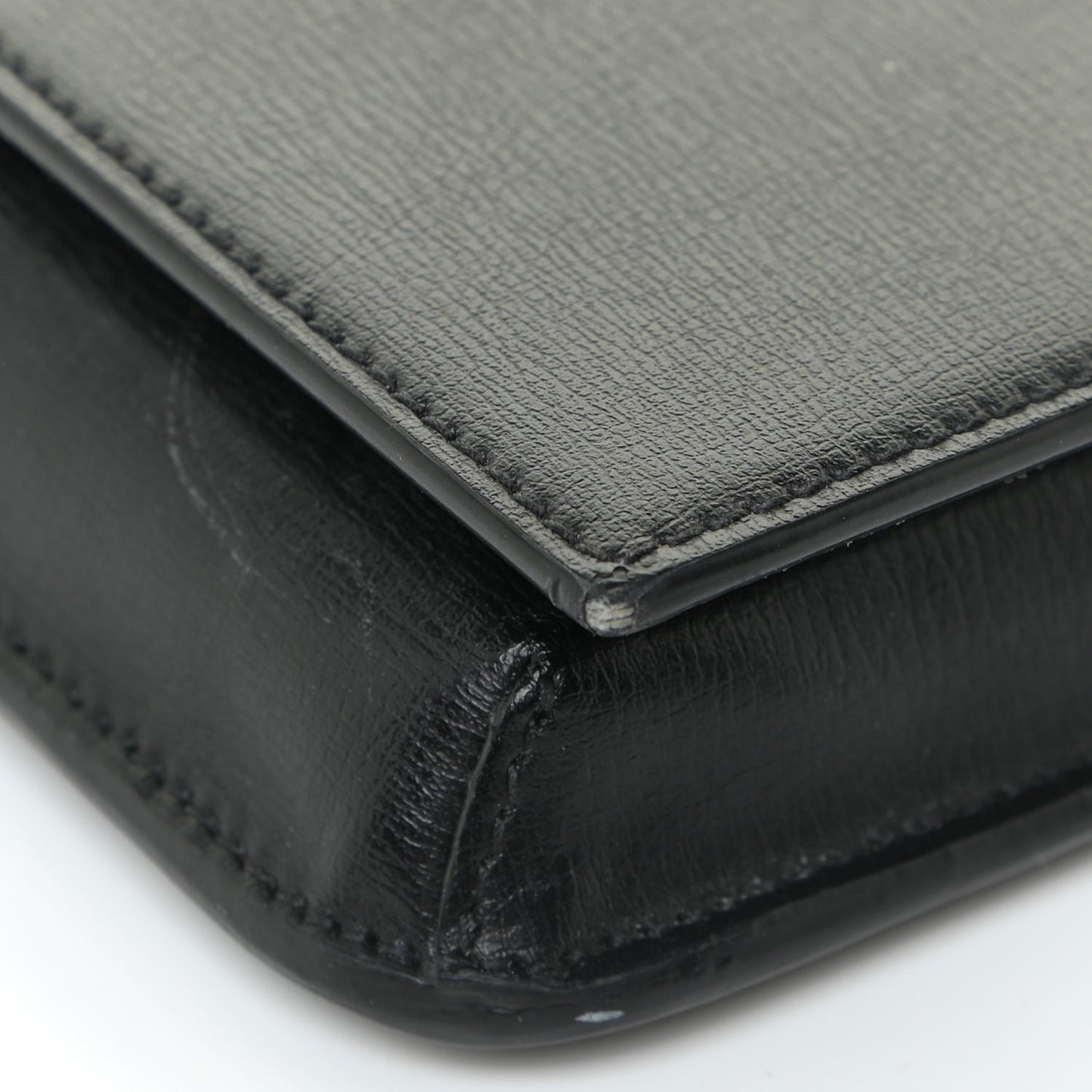 Smooth Calfskin Monogram Phone Holder Crossbody Black