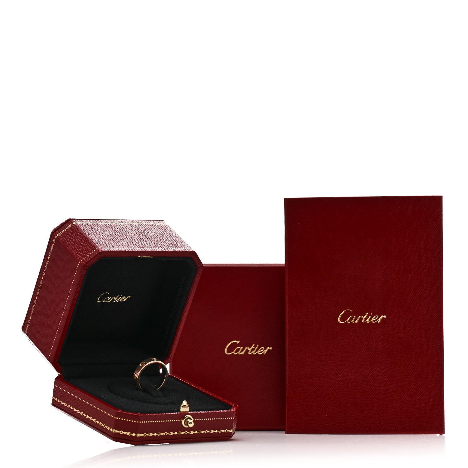 Cartier 18K Pink Gold Diamond 4mm LOVE Wedding Band Ring 49 4.75 3 of 5