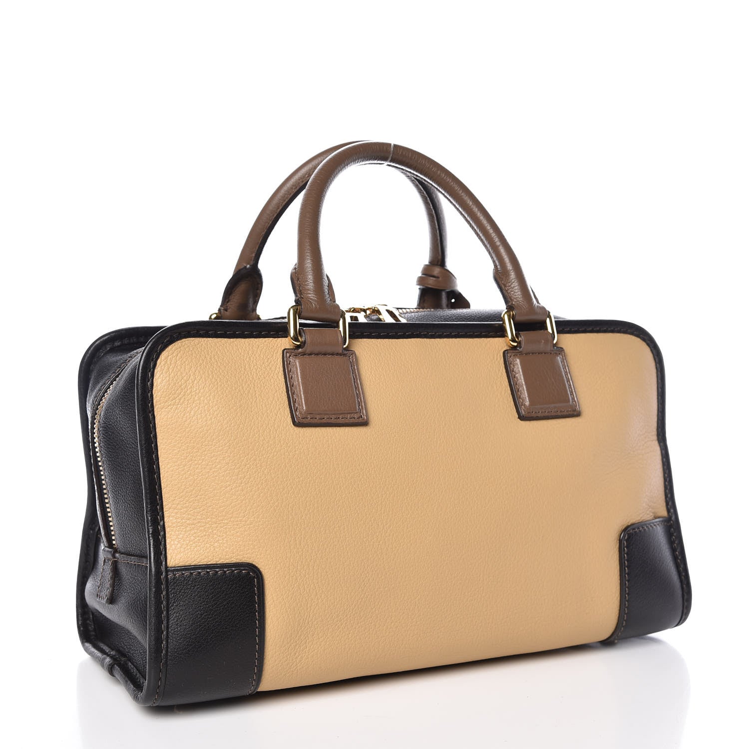 Loewe Calfskin Tri-Color Amazona 28 Bag Black Dark Beige 3 of 9