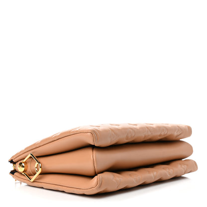 Louis Vuitton Lambskin Embossed Monogram Coussin PM Camel 3 of 4