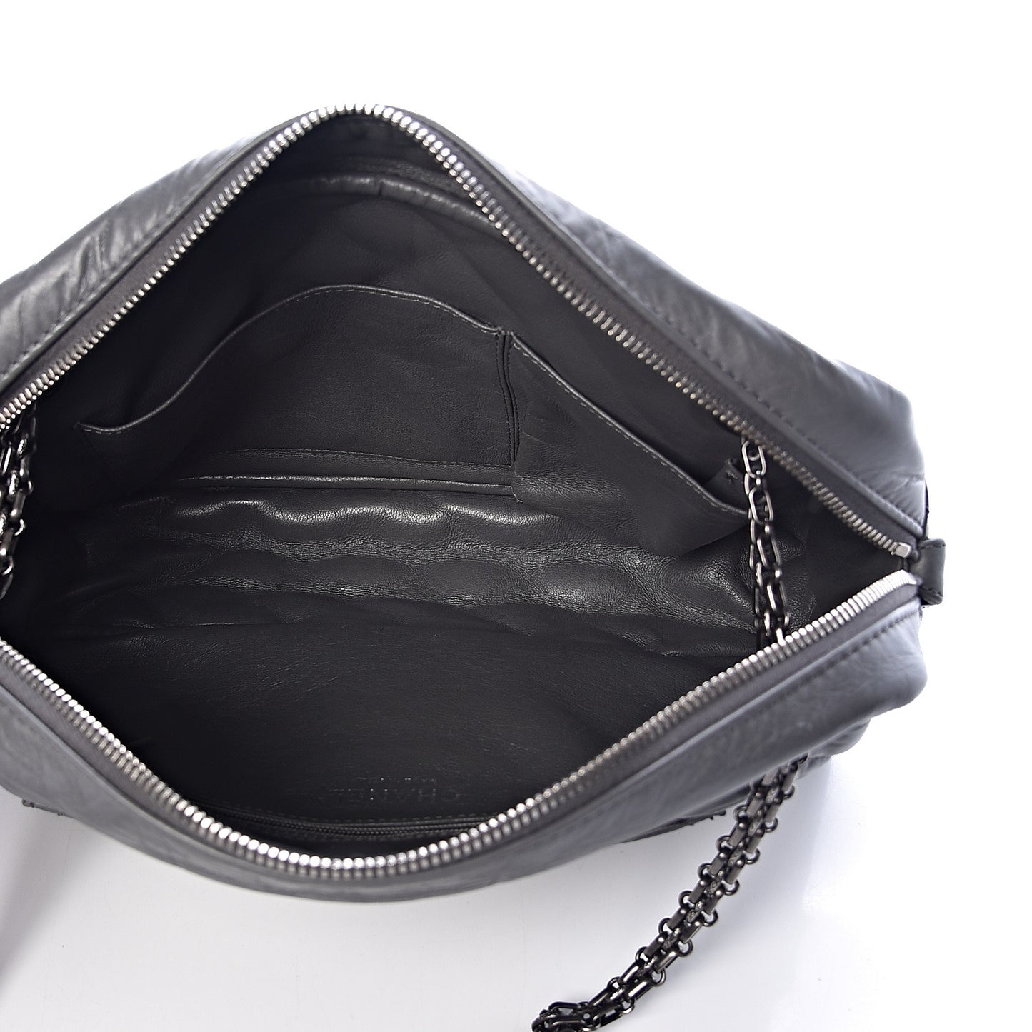Aged Calfskin Medium Reissue Camera Case Grey