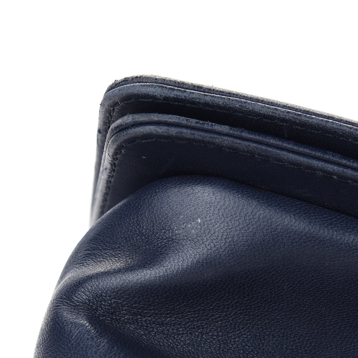 Lambskin Quilted Medium Boy Flap Dark Navy