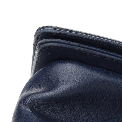 Chanel Lambskin Quilted Medium Boy Flap Dark Navy 10 of 11