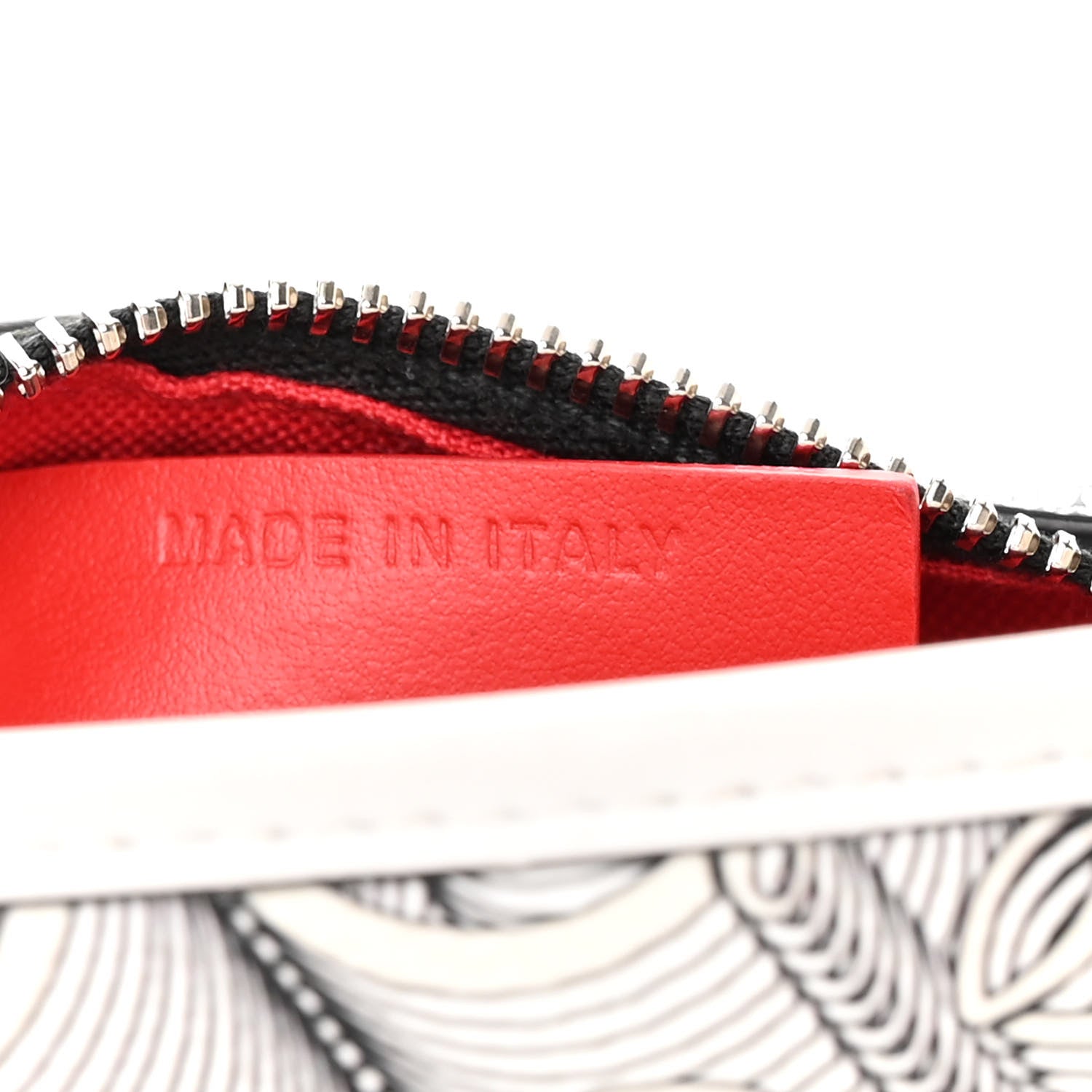 Christian Louboutin Calfskin Small Loubinth Radioloubi White Black 7 of 12