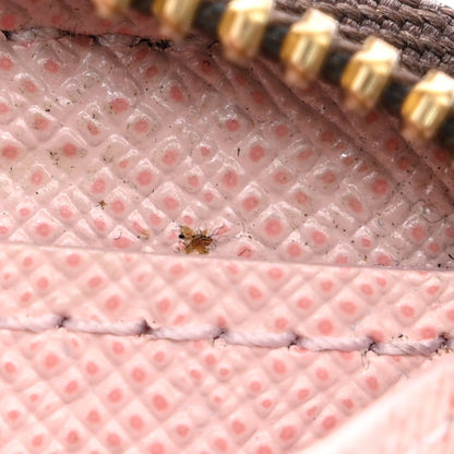Louis Vuitton Damier Ebene Clemence Wallet Rose Ballerine 9 of 24