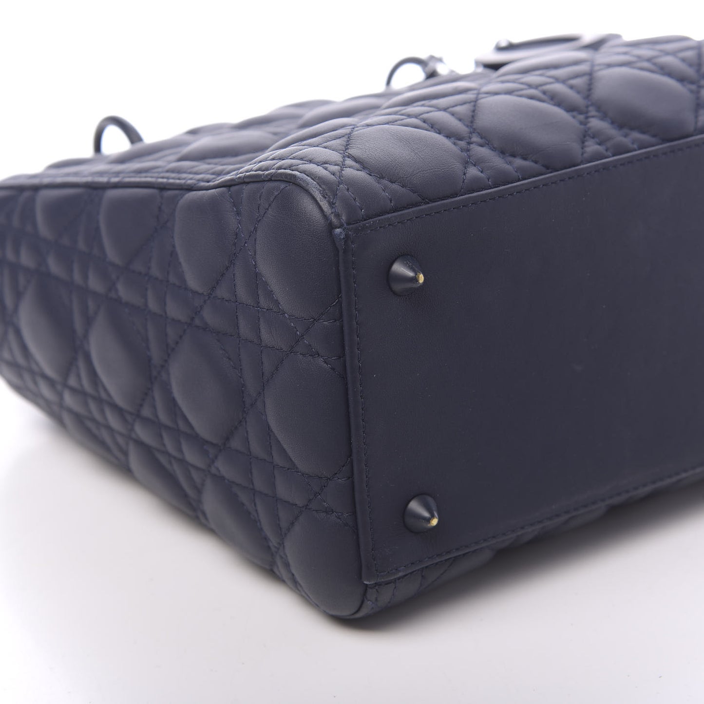 Ultra Matte Calfskin Cannage Medium Lady Dior Blue