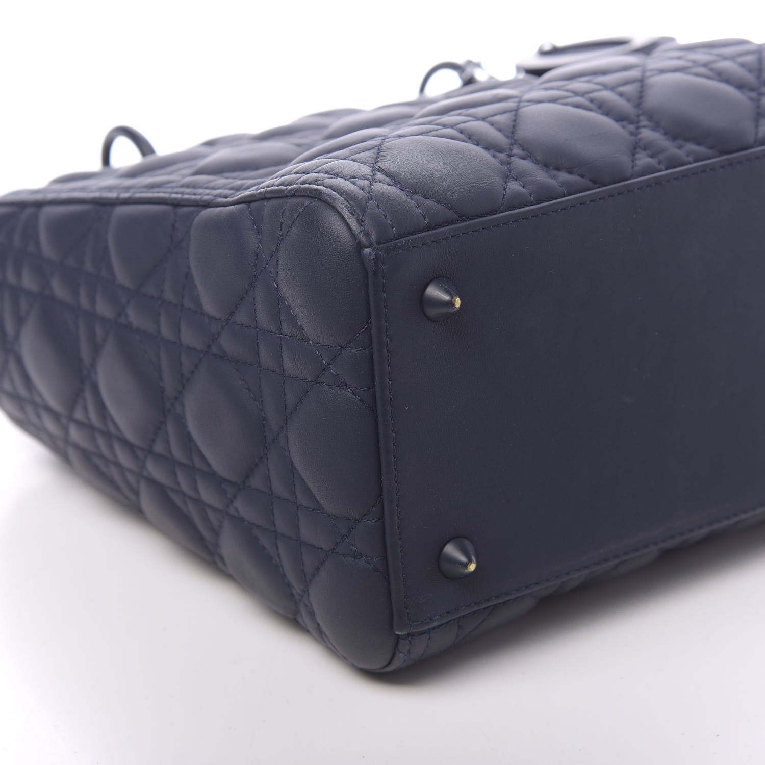 Christian Dior Ultra Matte Calfskin Cannage Medium Lady Dior Blue 8 of 11