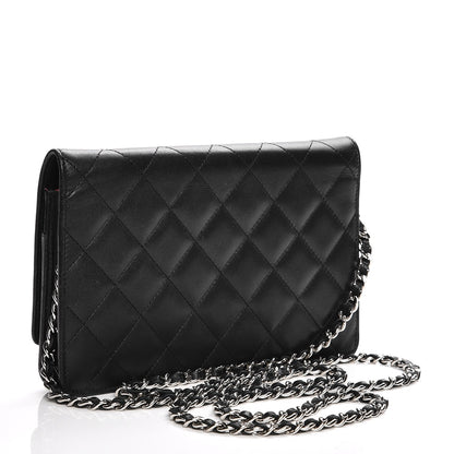 Chanel Calfskin Quilted Cambon Wallet On Chain WOC Black 3 of 10