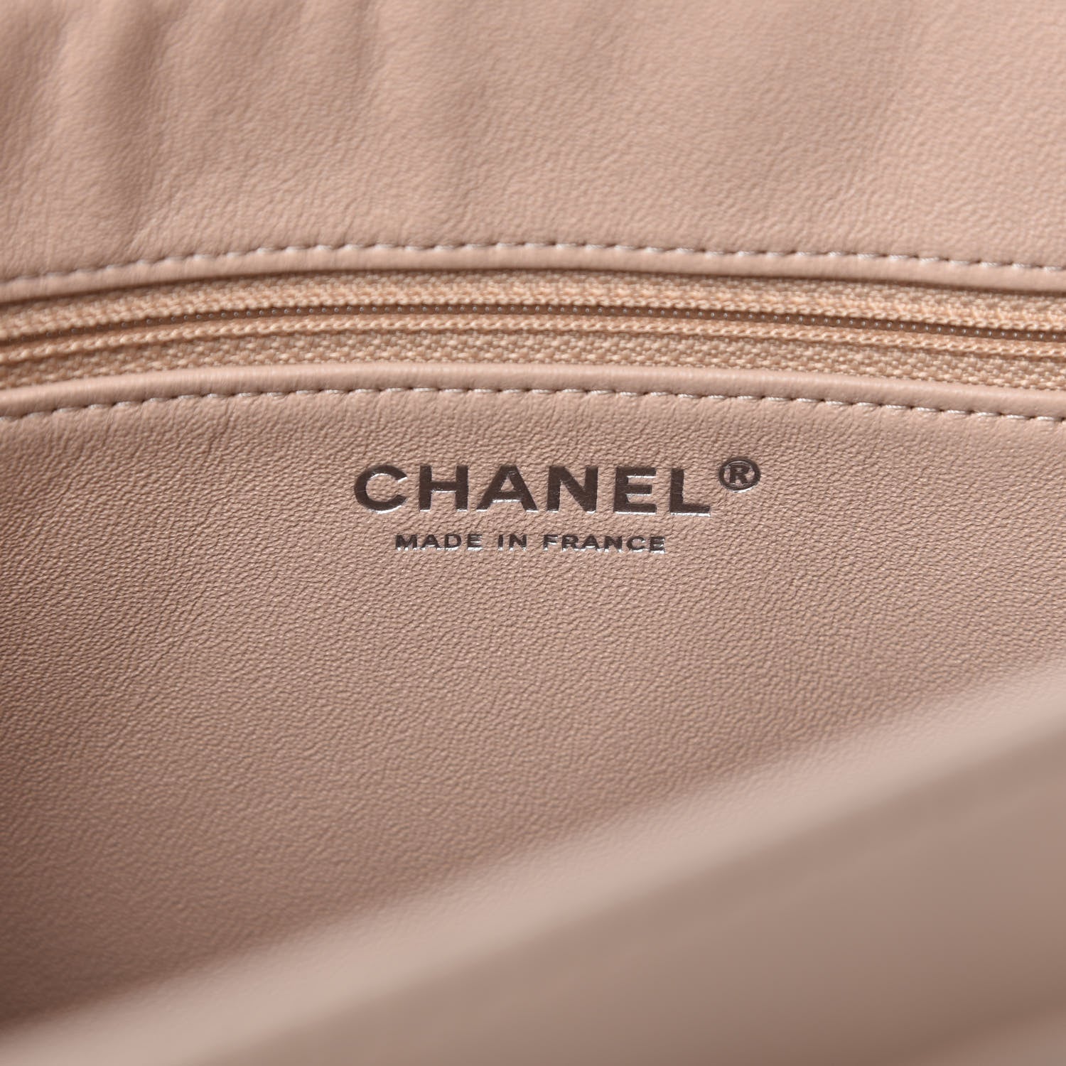 Chanel Lambskin Quilted CC Accordion Shopping Bag Beige 8 of 11