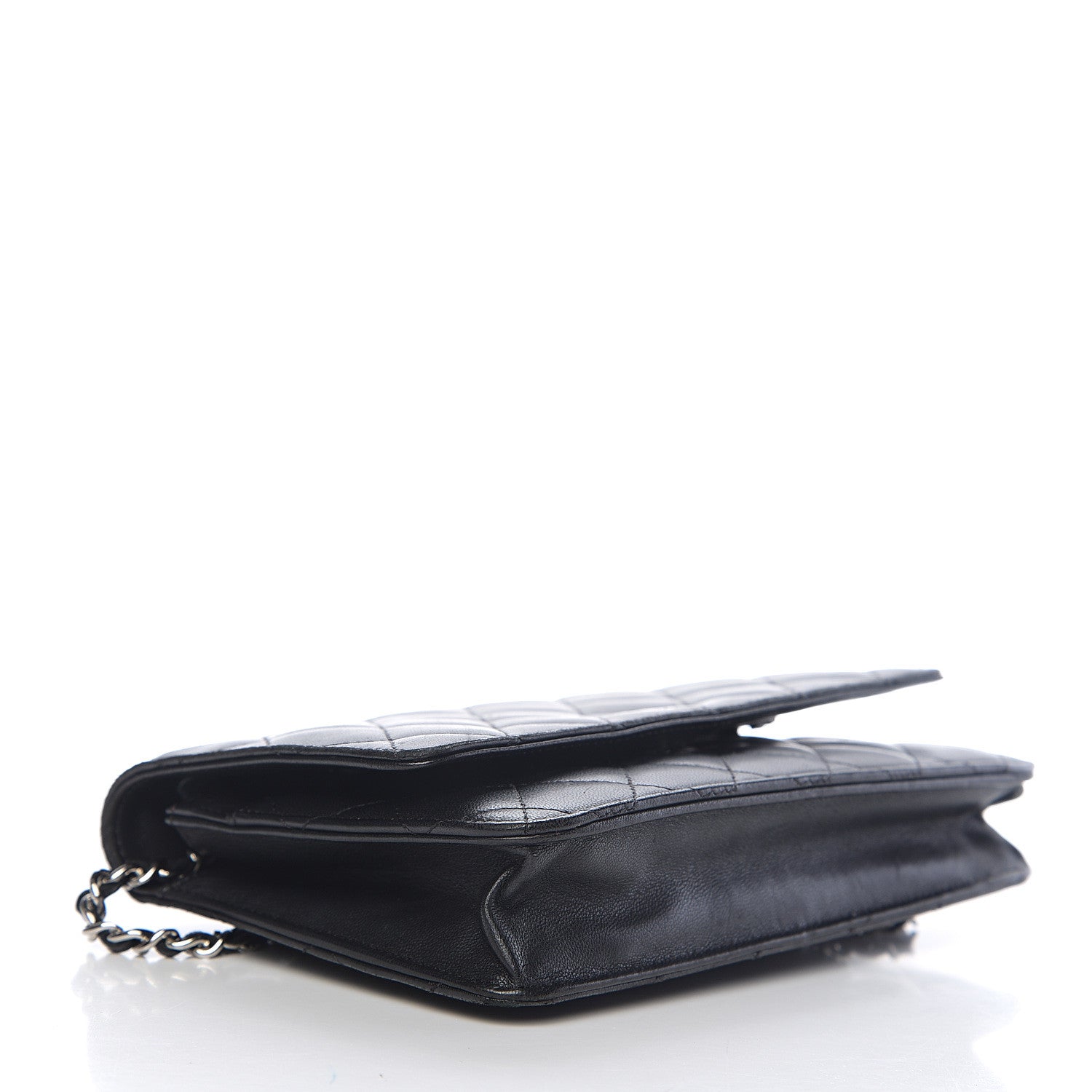 Chanel Lambskin Quilted Wallet On Chain WOC Black 3 of 12