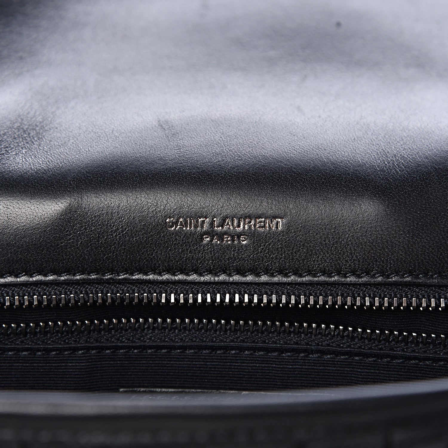 Saint Laurent Calfskin Ayers Patchwork Monogram Medium Niki Chain Satchel Black 6 of 12