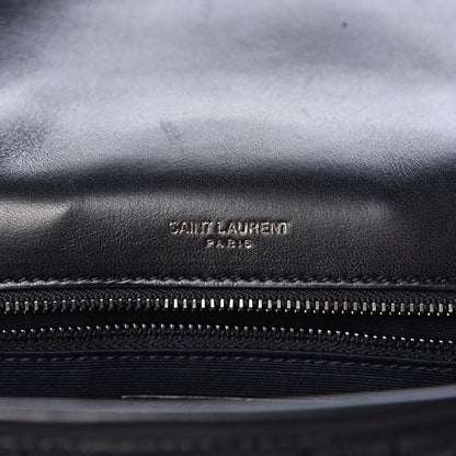 Saint Laurent Calfskin Ayers Patchwork Monogram Medium Niki Chain Satchel Black 6 of 12