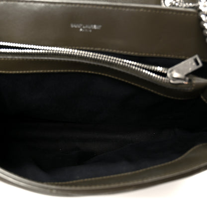 Saint Laurent Calfskin Y Quilted Monogram Medium Loulou Chain Satchel Kaki Fonce 5 of 11