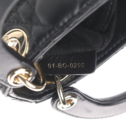 Christian Dior Lambskin Cannage Micro Lady Dior Black 7 of 9