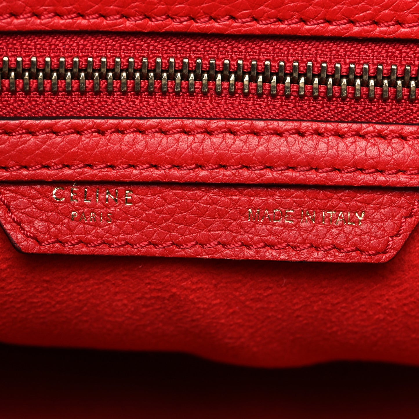 Drummed Calfskin Mini Luggage Coquelicot
