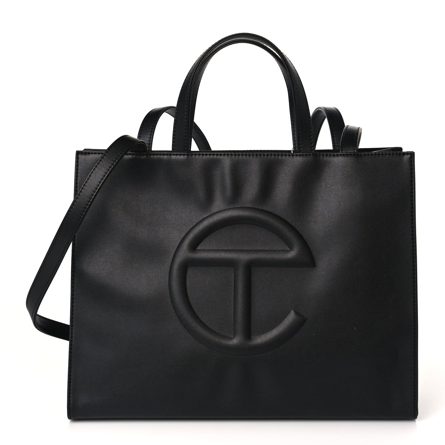 Telfar Vegan Leather Medium Shopping Bag Black 1 of 10