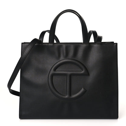 Telfar Vegan Leather Medium Shopping Bag Black 1 of 10