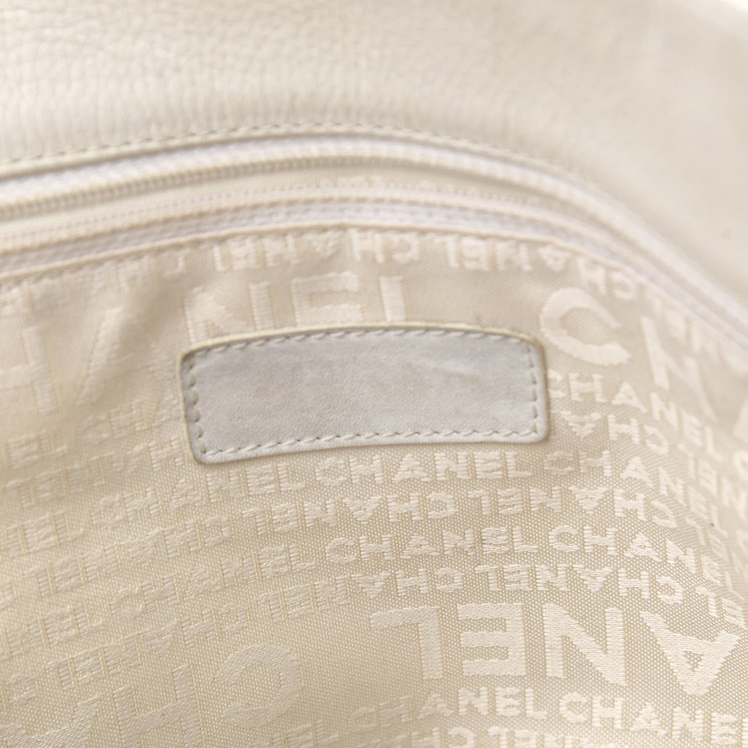 Chanel Calfskin Mademoiselle Lock Cerf Shopper Tote White 6 of 14
