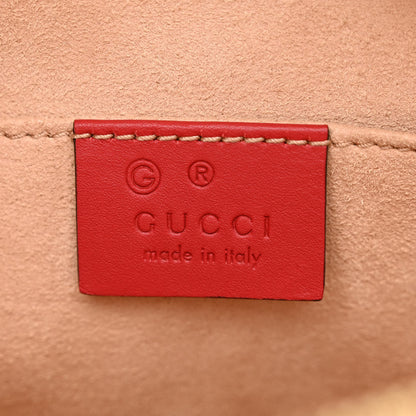 Gucci GG Supreme Monogram Blooms Mini Chain Shoulder Bag Beige Blue Navy Hibiscus Red 6 of 10