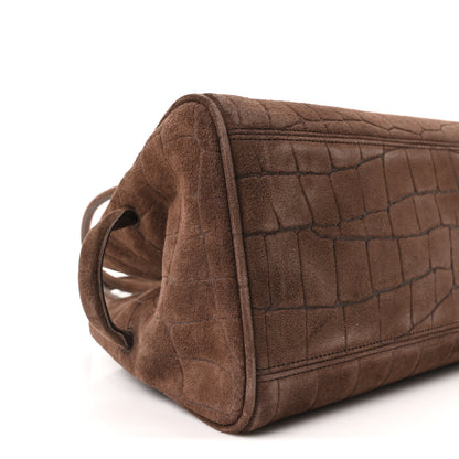 Jacquemus Suede Crocodile Embossed Le Turismo Dark Brown 9 of 10
