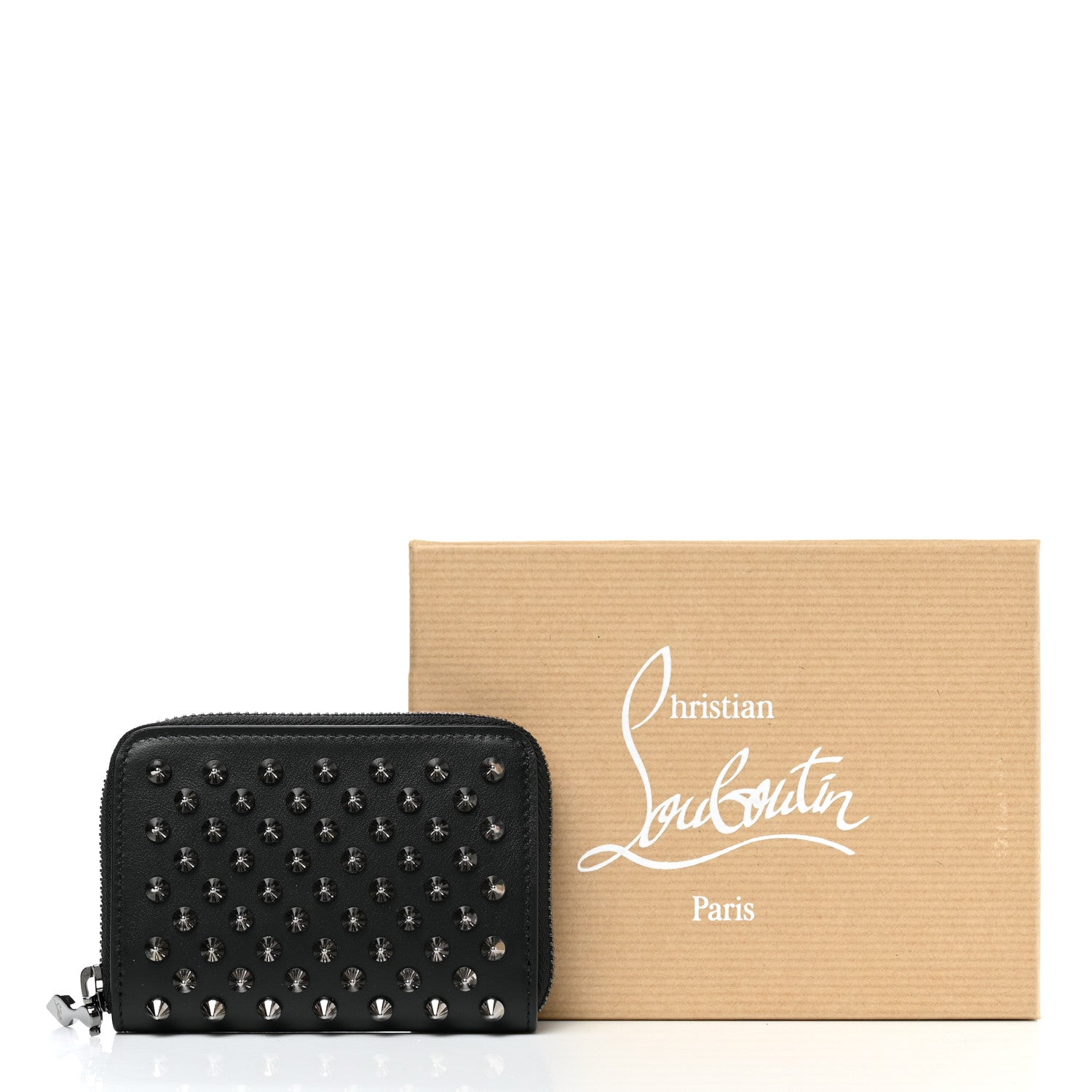 Christian Louboutin Calfksin Spiked Panettone Coin Purse Black 8 of 8