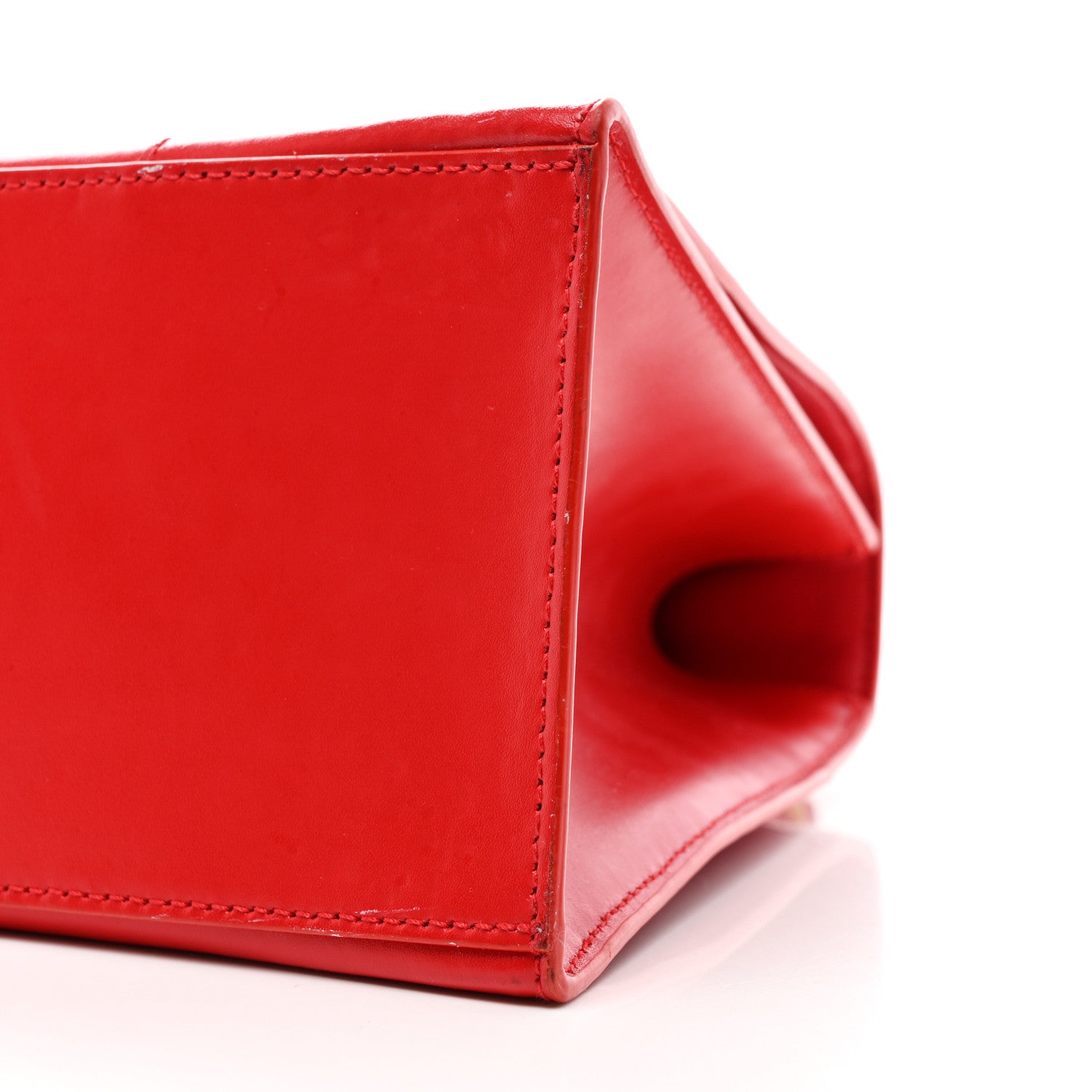 Balenciaga Shiny Box Calfskin Medium Hourglass Top Handle Bag Bright Red 10 of 14