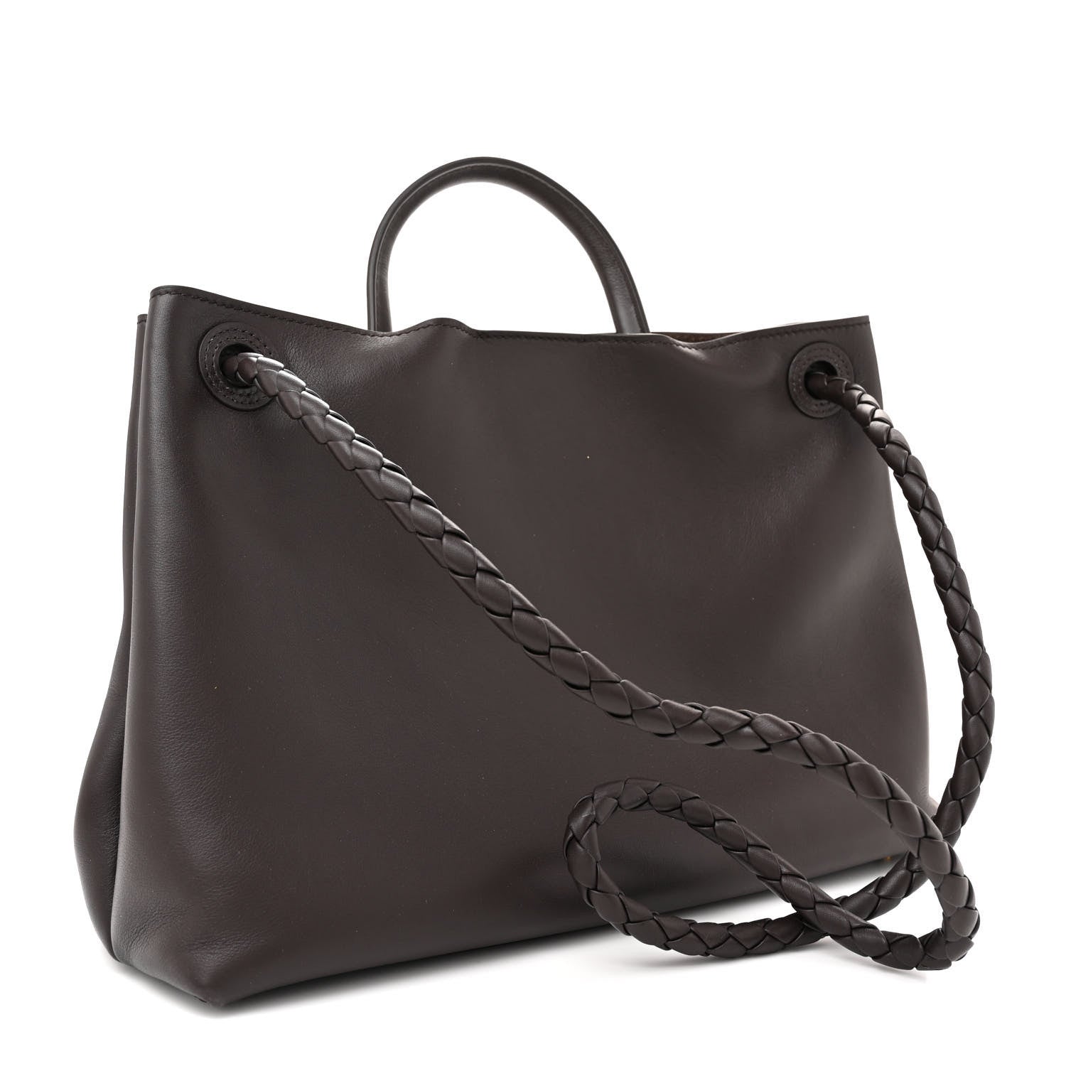 Bottega Veneta Silky Calfskin Medium Andiamo Shoulder Bag Fondant 3 of 9
