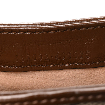 Gucci GG Supreme Monogram Azalea Calfskin Web Mini Jackie 1961 Hobo Beige Ebony Brown Sugar 7 of 11
