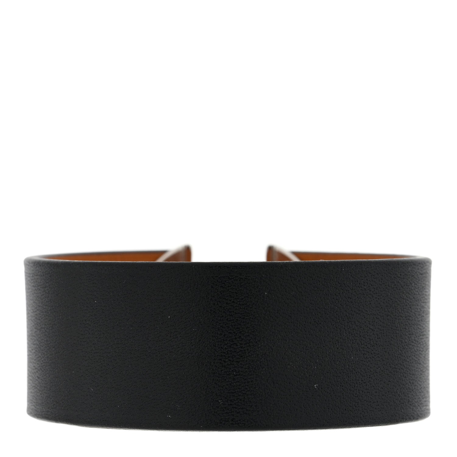 Hermes Tadelakt 2002 Manchette Bracelet T2 Black 2 of 3