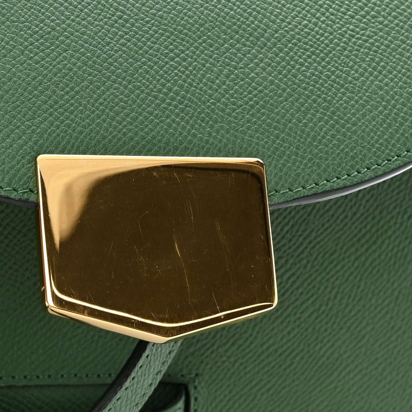 Grained Calfskin Small Trotteur Light Forest