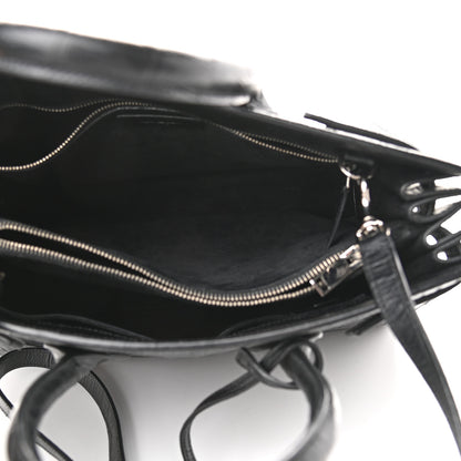 Saint Laurent Calfskin Crocodile Embossed Small Sac de Jour Black 4 of 7