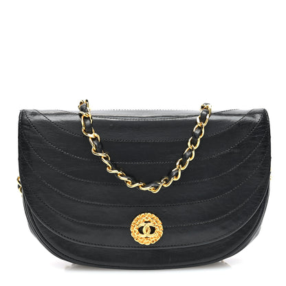 Chanel Lambskin Ribbon Stitched Small Single Flap Black 1 of 10