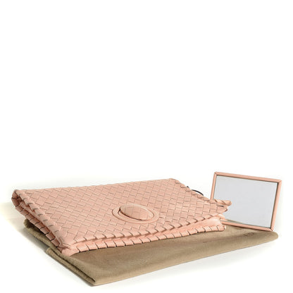 Bottega Veneta Nappa Intrecciato Turnlock Clutch Flamingo 3 of 7