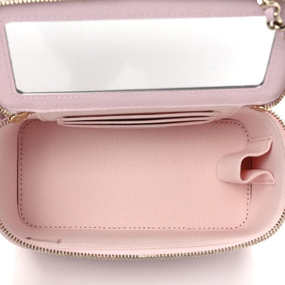 Chanel Caviar Quilted Small Vanity Case With Chain Pink 5 of 10