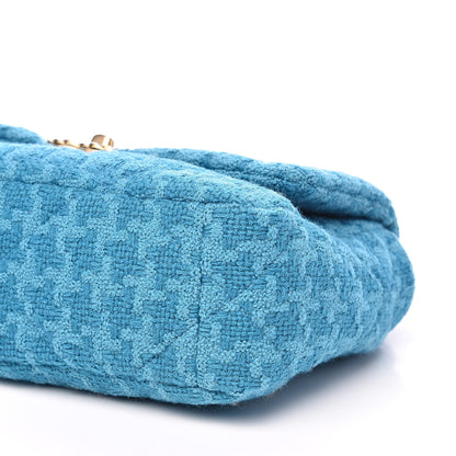 Chanel Tweed Quilted Medium 19 Flap Turquoise 9 of 10
