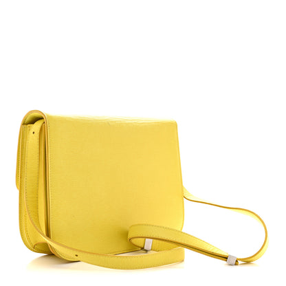 Celine Liege Calfskin Medium Classic Box Flap Bag Fluo Yellow 3 of 15