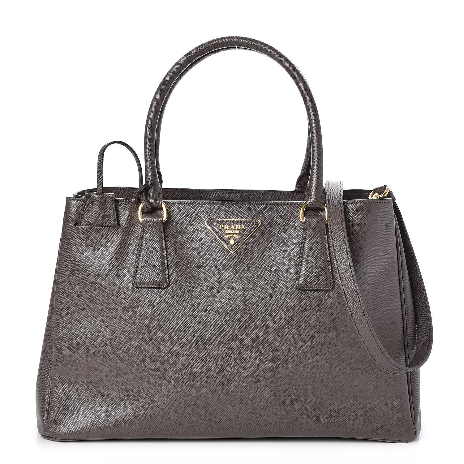 Prada Saffiano Lux Small Tote Grafite 1 of 9