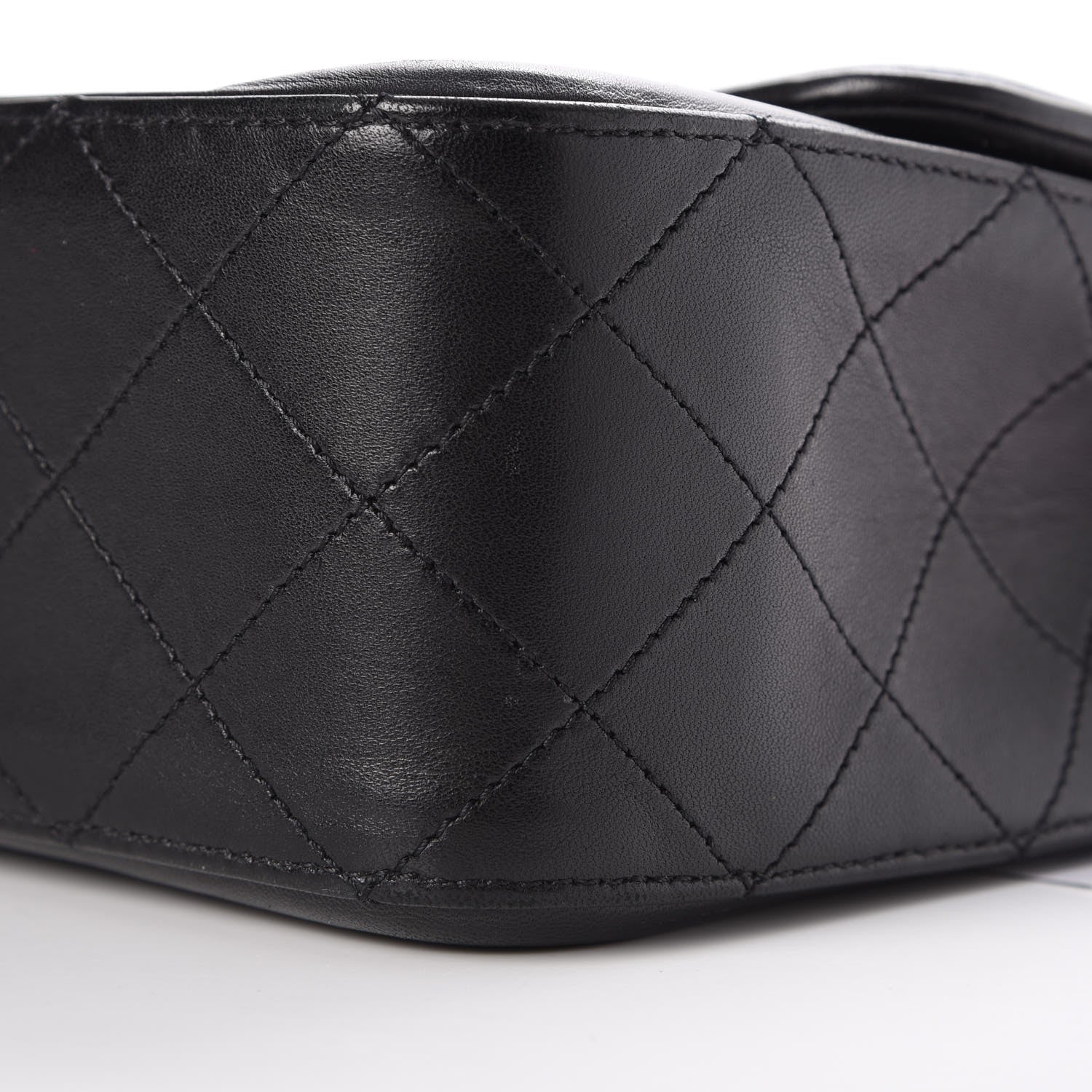 Chanel Calfskin Quilted Large Elegant CC Flap Navy Black 9 of 12