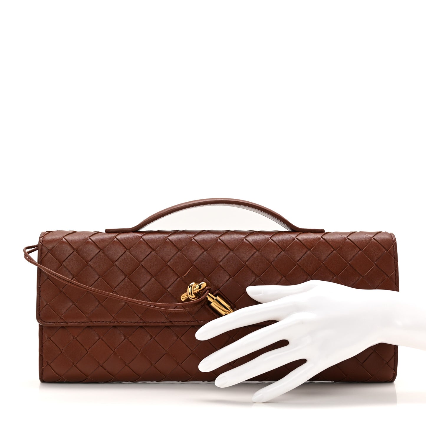 Nappa Intrecciato Long Andiamo Top Handle Sapele