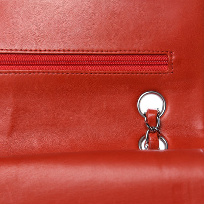Chanel Lambskin Quilted Medium Double Flap Red 18 of 19
