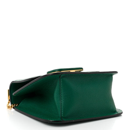 Valentino Garavani Grainy Calfskin Small VSling Shoulder Bag English Green 4 of 9