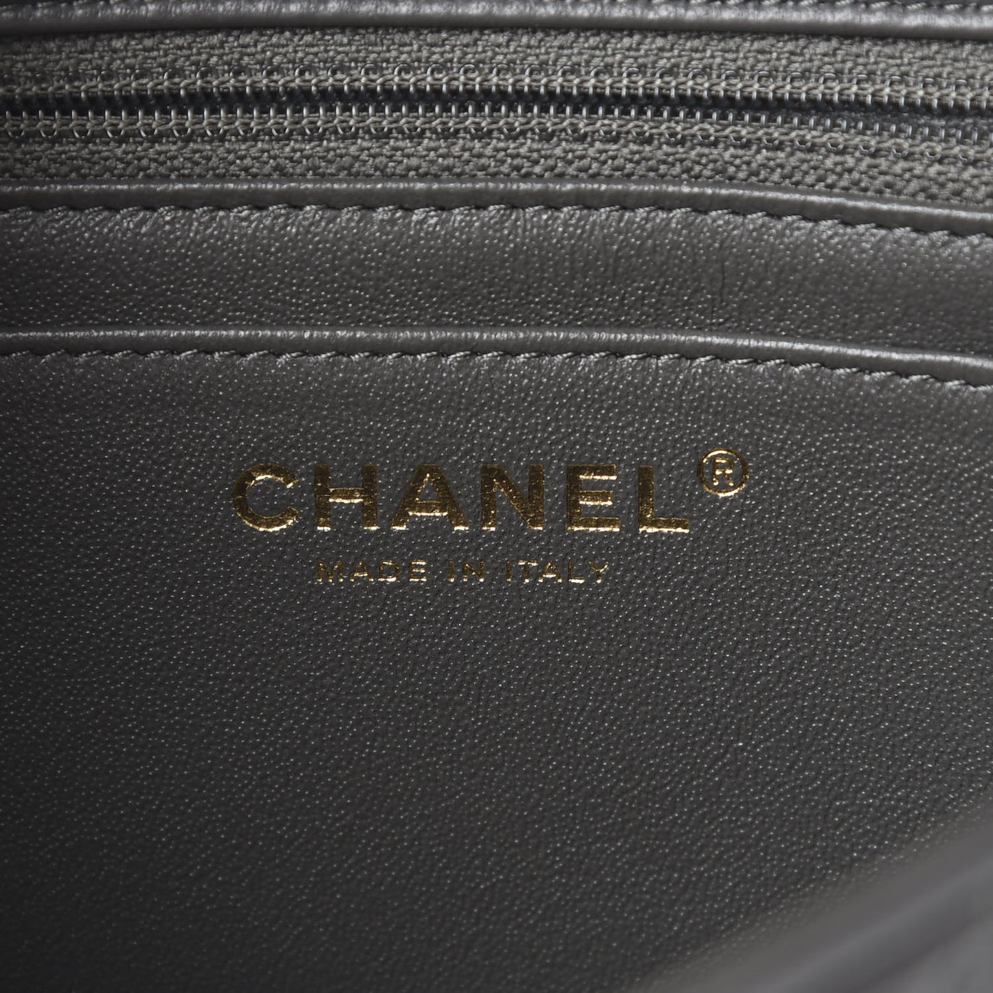 Lambskin Quilted Mini Rectangular Flap Grey