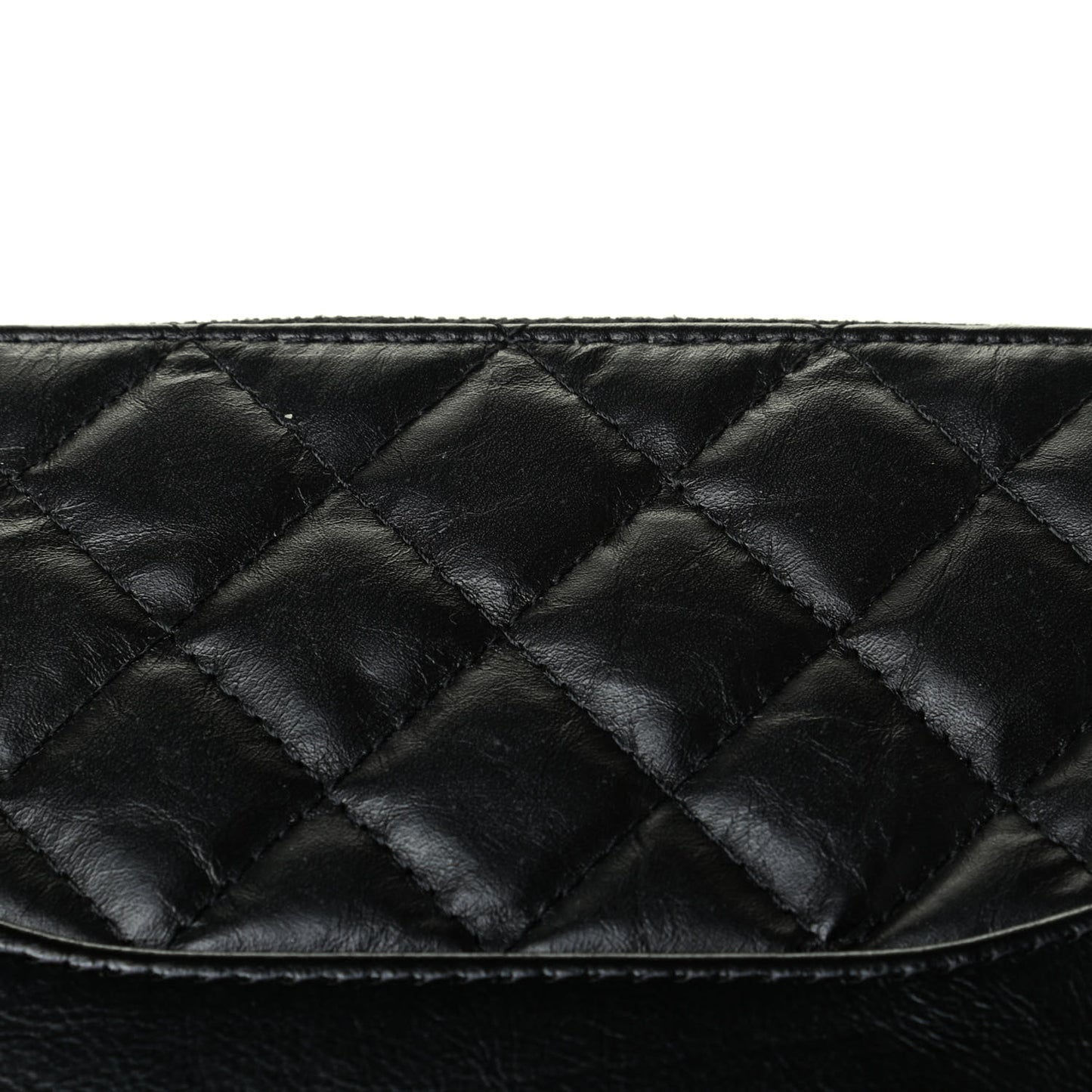 Aged Calfskin Quilted Small Gabrielle Clutch With Chain Black